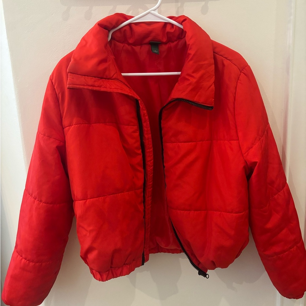 Wild Fable Vibrant Red Puffer Jacket